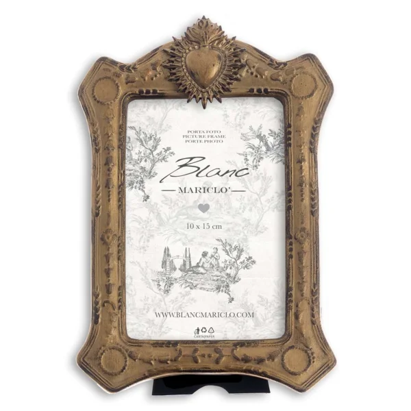 Рамка для фотографии Пламенное сердце MOMENTI DI CALMA с бронзовой патиной для фото 13х18