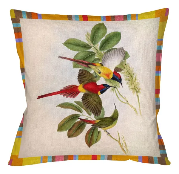 Подушка интерьерная «Птицы Солнца» (версия 2)