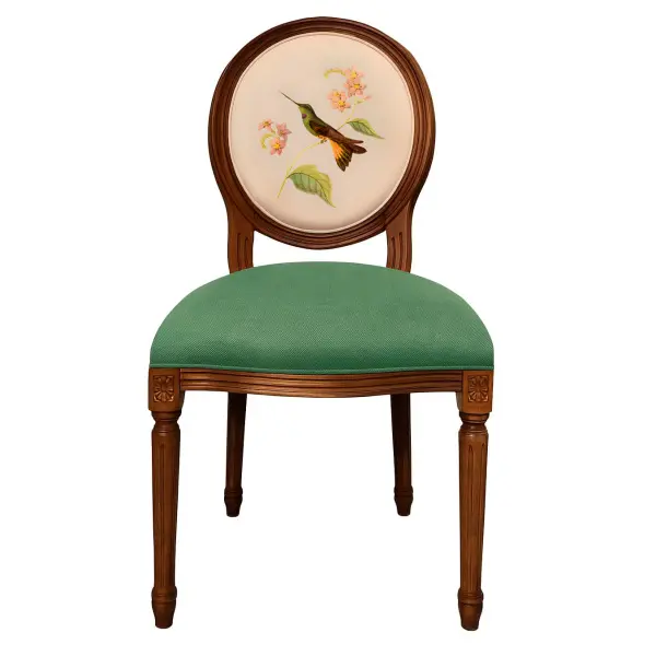 Стул Медальон Райская птица Ver.1 зеленый