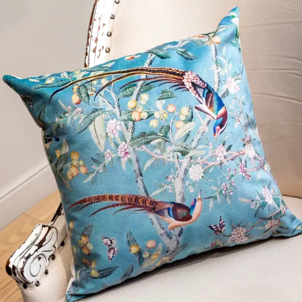 Подушка декоративная «Императорский сад» blue, версия 7