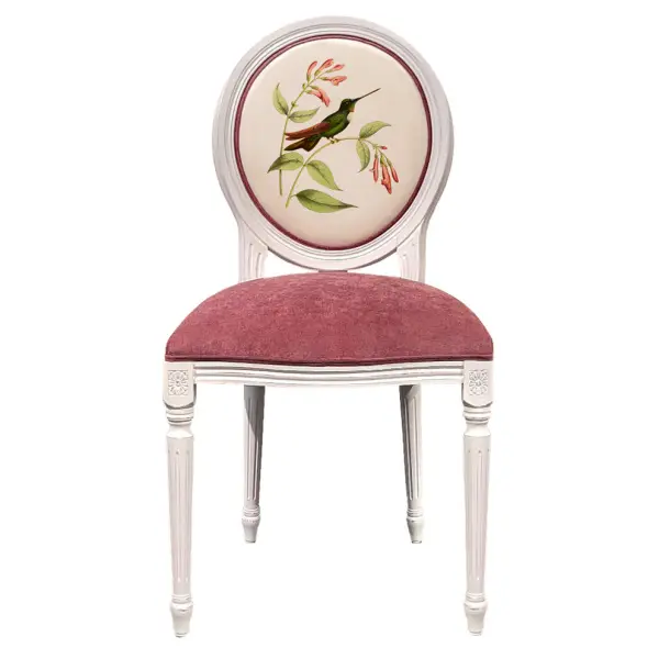 Стул Медальон Райская птица белый каркас Ver.3