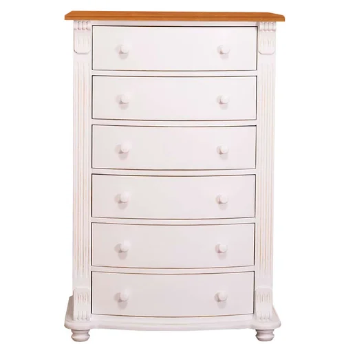 Комод узкий из массива 6 ящиков Брюгге