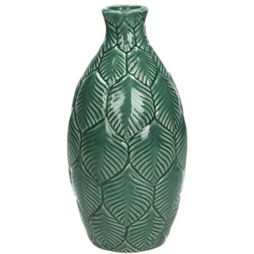 Ваза керамическая узкая цвет зеленый