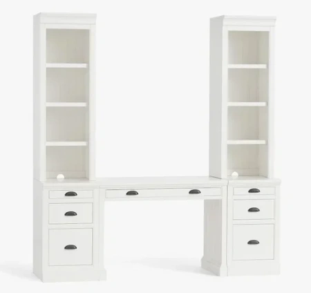 Письменный стол с книжными шкафами и ящиками Ривьера