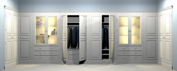 Гардероб встраиваемый с тумбой Марсель