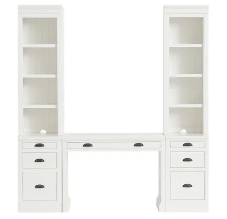 Письменный стол с книжными шкафами и ящиками Ривьера