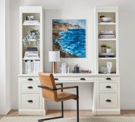 Письменный стол с книжными шкафами и ящиками Ривьера